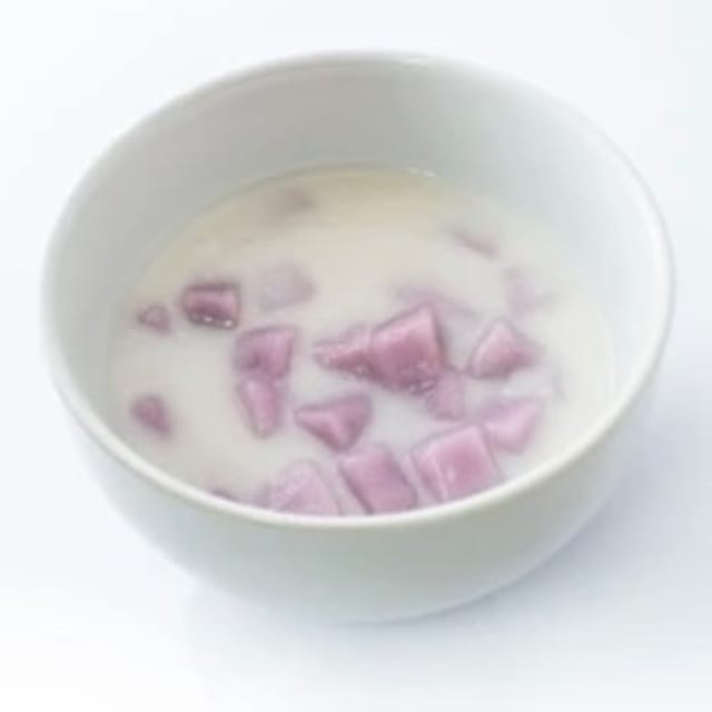 Taro Pearls in Coconut Cream.