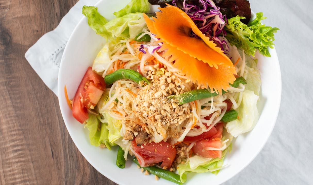Thai Style Som Tum (Papaya Salad).