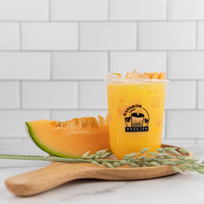 Cantaloupe Milk Tea.