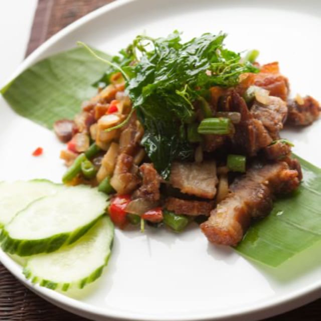 Crispy Pork with Ka-Prow.